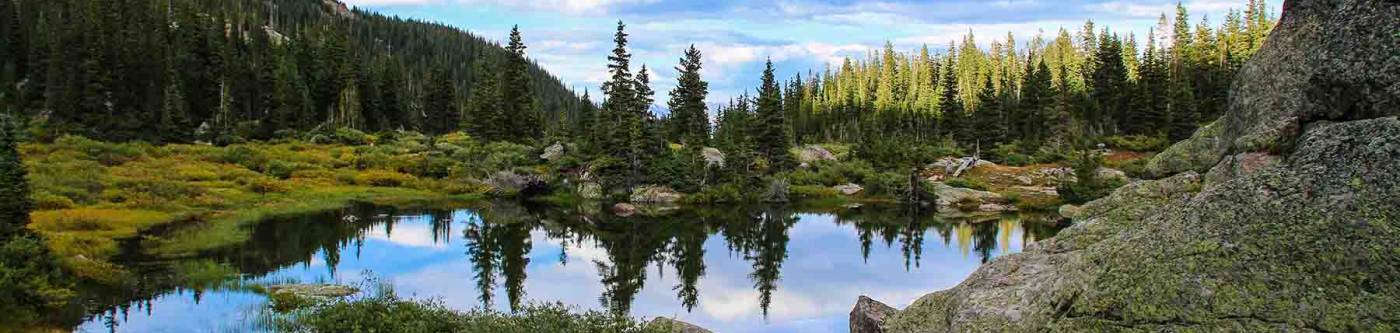 Alpine lake in Vail, Colorado USA